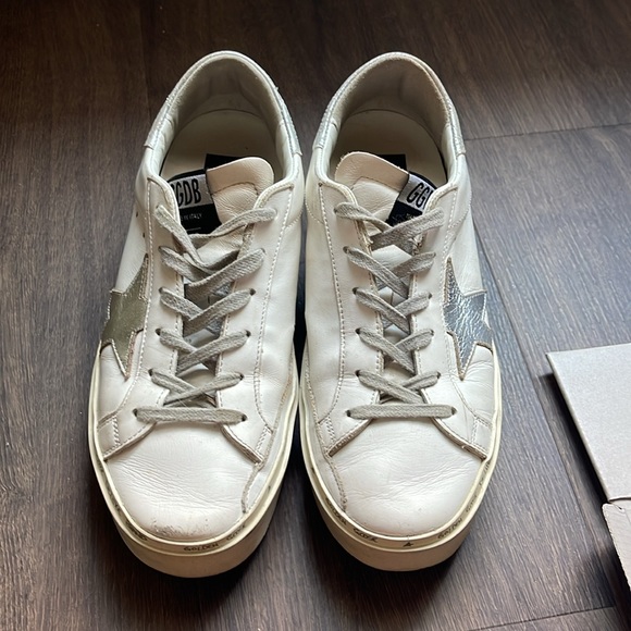 Golden Goose Hi Star platform sneakers white/silver - Picture 3 of 9